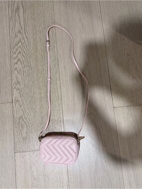 Sandro Light Pink Chevron Quilted Crossbody Bag